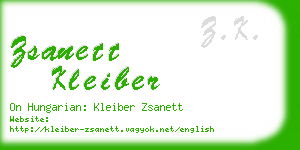 zsanett kleiber business card